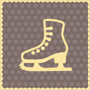 ice shoes christmas icon